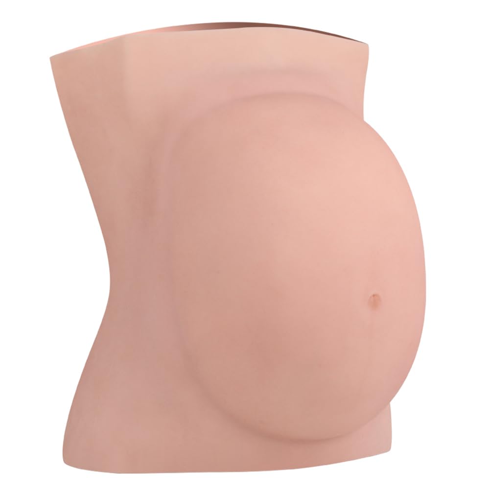 Photo 1 of EQAIWUJIE Silicone Fake Pregnancy Belly Fake Pregnant belly silicone Artificial Belly Party Costume (Ivory, 9Month/4.2lbs)