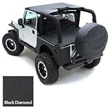 Smittybilt Standard Bikini Top Combo For Jeep Wrangler 1997-06 - Includes Black Diamond Bikini Top and Windshield Channel