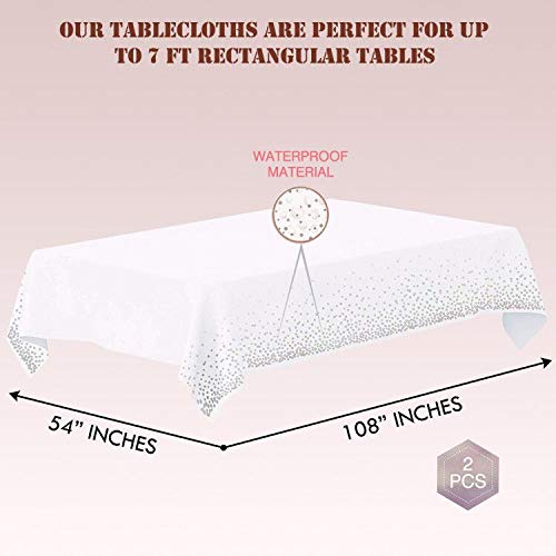 ENUOSUMA Rose Gold Dinnerware Set for 25 Guests [202pcs] Rose Gold Plastic Plates for Party | Disposable Wedding Gold Rim Tableware: Dinner and Dessert Plates, Napkins, Cutlery, Cups, Table Runner - Thumbnail 2