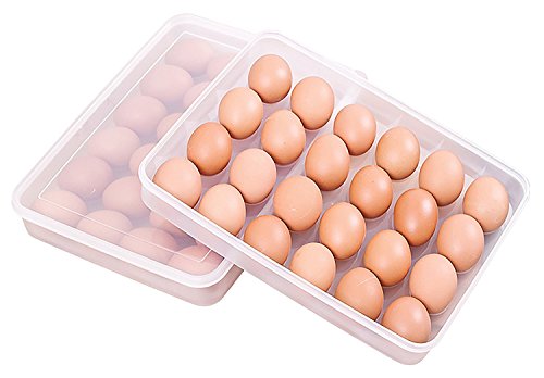 24 Eggs Dispenser Holder Large Capacity Egg Box Carrier Container Storage Case Eggs Tray Holder with Lid