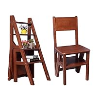 Organizedlife Brown Convertible Ladder Chair Library Kitchen Step Stool