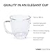 Verre Collection Double Wall Glass Espresso Latte Cappuccino Mug, Coffee Cup | Set of 2 (16.0 oz