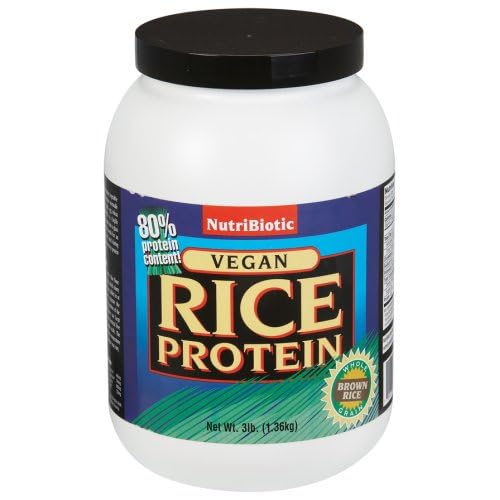 NutriBiotic Rice Protein Powder Raw Vegan Plain -- 3 lbs image