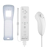 Controller for Wii,Bigaint Built in Motion Plus Remote and Nunchuck Controller for Nintendo Wii/Wii U with Silicon Caseï¼ˆWhiteï¼‰