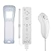 Controller for Wii,Bigaint Built in Motion Plus Remote and Nunchuck Controller for Nintendo Wii/Wii U with Silicon Case（White）