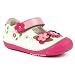 Momo Baby Girls First Walker/Toddler Floral Sparkle Mary Jane Leather Shoes
