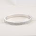 GuqiGuli ♥Valentines Day Gift♥ Pave Swarovski Elements Crystal Oval Bangle Bracelets with Silver/Gold /Rose Gold Plated, 7.4''