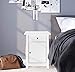 Bonnlo White Nightstand, Small Nightstand with Drawer and Door Cabinet, Wood Nightstand with Storage Organizer, Bedside Table with Drawers, Bedroom Nightstand, End Tables Living Room, Kids' Room, Dorm