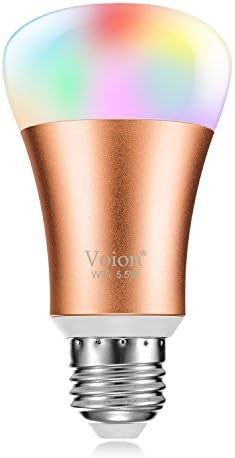 Voion WiFi Smart LED Bulb, Works With Alexa, Dimmable LED Light Bulb, Tunable Multicolor, 5.5W, Energy Saving, 1-Pack