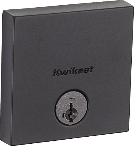 Kwikset 92580-008 258 Downtown Low Profile  Slim Square Modern Contemporary Single Cylinder Deadbolt - //medicalbooks.filipinodoctors.org