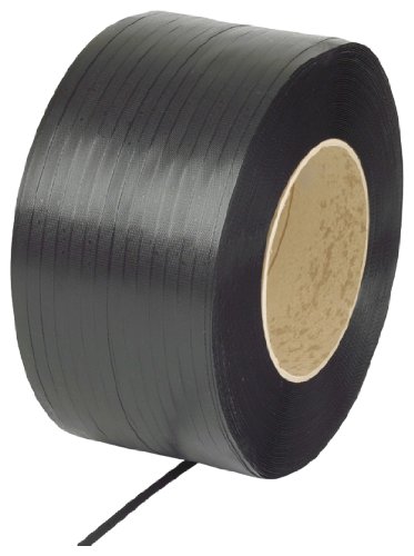 PAC Strapping 48H.30.2190 Polypropylene Light Duty Hand Grade Strapping, 9,000' Length, 1/2" Width, Black