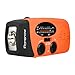 iRonsnow Upgraded Version IS-088U+ Dynamo Solar Hand Crank Self Powered AM/FM/NOAA Weather Radio with LED Flashlight and 1000mAh Emergency Power Bank (Orange)