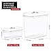 DWËLLZA KITCHEN Large Airtight Food Storage Containers - Clear Plastic Bulk Food Pantry & Kitchen Storage Containers for Flour, Sugar and Baking Supplies 4 Pcs. BPA-Free, Keeps Fresh & Dry (White)