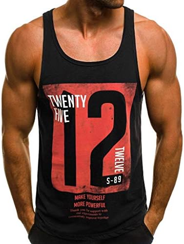 CieKen Mens Casual V-Neck Sleeveless Shirts Gym Muscle T-Shirts Sport Tank Tops