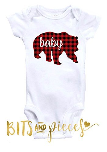 Amazon Com Baby Bear Onesie Buffalo Check Plaid Baby Boy