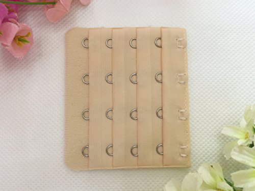 Ewandastore 16 pcs Assorted Colors Women 4-Hook 4 Rows Spacing Bra Extender Strap