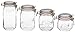 Le Parfait French Glass Canning Jar with 85mm Gasket and Lid Bundle Variety Kit - .5 Liter, .75 Liter, 1 Liter & 1.5 Liter (Variety Pack)