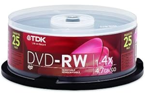 TDK DVD-RW 4X 4.7GB (25-Pack Spindle)