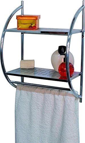 TENDANCE ESTANTERIA DE Pared Metal Cromado para BAÑO - con 2 Niveles