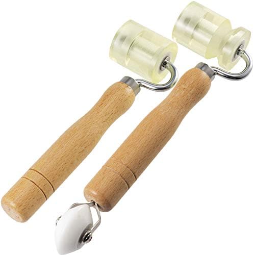 Car Sound Deadening Hand Roller - Hard PU Internal & External Corner Wallpaper Seam Roller for Home Decoration Seamed DIY Tool, Flat Auto Noise Deadener Application Installation Rollers(Set of 2)