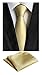 MENDENG Men's Gold Plaid Checks Silk Necktie Wedding Ties Hanky 2 Pieces Sets