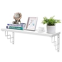 SIWUTIAO Floating Shelves Wall Mounted for Bedroom, Bathroom, Living Room, Kitchen, Office, and Home Decoration (White, 24Lx6.3W in)