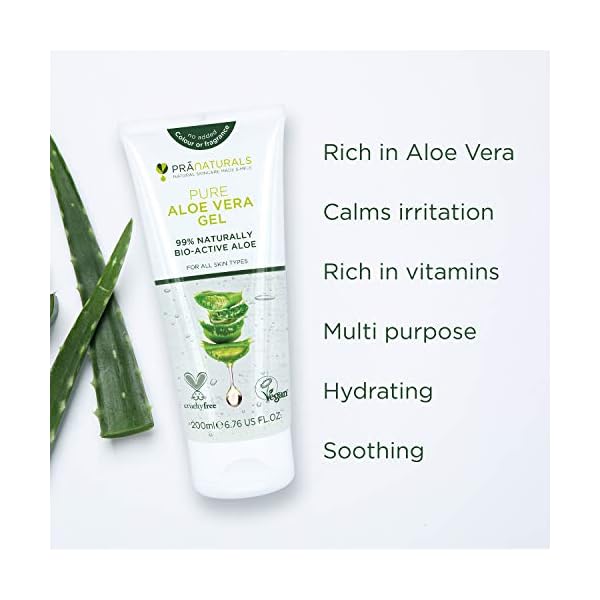PraNaturals-Pure-Aloe-Vera-Gel-200ml-VEGAN-CERTIFIED-Pack-of-2 PraNaturals Pure Aloe Vera Gel 200ml – Soothing & Hydrating, Rich in vitamins, for bug bites and minor burns, For all…