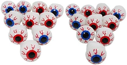 CatchStar Eyeball Flashing Ring Light Up Finger Toy Halloween Props 20 Piece ( Color May Vary )