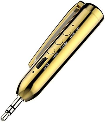 Bluetooth Receiver Adapter, Bullet Style Aluminum Wireless Mini Bluetooth 4.1 with Built-in Mic Bluetooth for 3.5mm AUX Audio Headphone/ Car Audio/ Speaker/ Home Stereo/PC/ Earbuds (Gold)