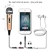 Professional Condenser Microphone, Plug &Play Home Studio microphones for Iphone Android Recording, PC, Computer, Podcasting, Mini Desktop MIC Stand dual-layer acoustic filter (M3-gold)