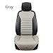 DINKANUR Cover Cushions by PU Leather Bamboo Charcoal Car Interior Seats Suit for Most Cars with slim Waistline Backrest (1 PCS )(gray)