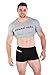JJ Malibu Men's Fun Cropped Tee Slim Fit Crop Top & Sleeveless T-Shirt