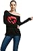 MAGICMK Woman’s Sweatershirt Lips Print Causal Offer The Shoulder Slouchy Pullover