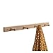 mDesign Decorative Wood Wall Mount 4 Hook Storage Organizer Rack for Coats, Hoodies, Hats, Scarves, Purses, Leashes, Bath Towels & Robes - 2 Pack - Natural Finish