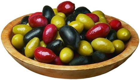 Olives, Cerignola, Mixed Black Green & Red - 5.5 Lb Tub