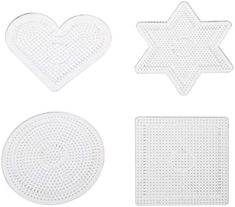 LyGuy 4 Pieces Diy Transparent Shape Puzzle Template For 2.6mm Hama Beads Perler Beads perler bead Pegboards Gift For Kids