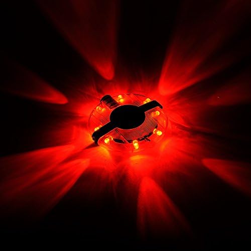Tovinx bicycle hubs light wheel light front tail safety cycling light waterproof bike light (RED)
