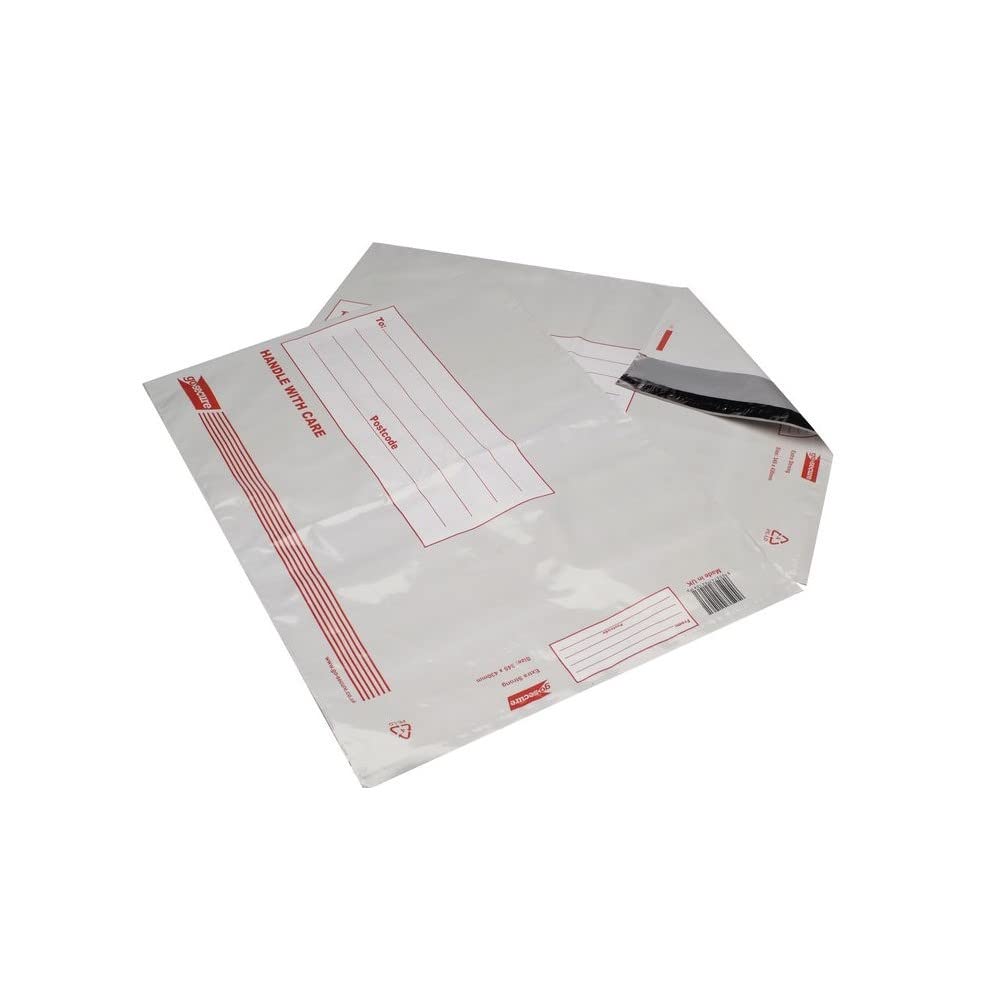 Go Secure Extra Strong Polythene Envelopes (Pack of 25), White, 345x430mm