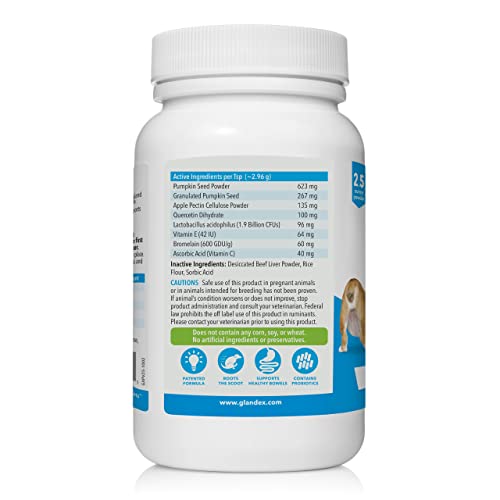 Glandex Dog & Cat Anal Gland Sac Fiber Supplement Powder with Pumpkin
