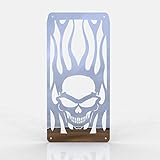 Skull Flame Polished Stainless Radiator Grill Guard