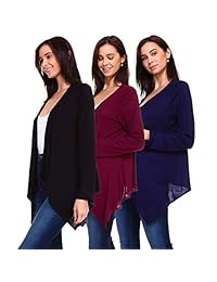 Isaac Liev - Cardigans ligeros para mujer (3 unidades)