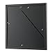 ONE WALL 11x11 Picture Frame Displays Photo 8x8 With Mat and 11x11 Without Mat, Black Solid Wood Frame with Tempered Glass for Wall and Tabletop - Mounting Hardware Included
