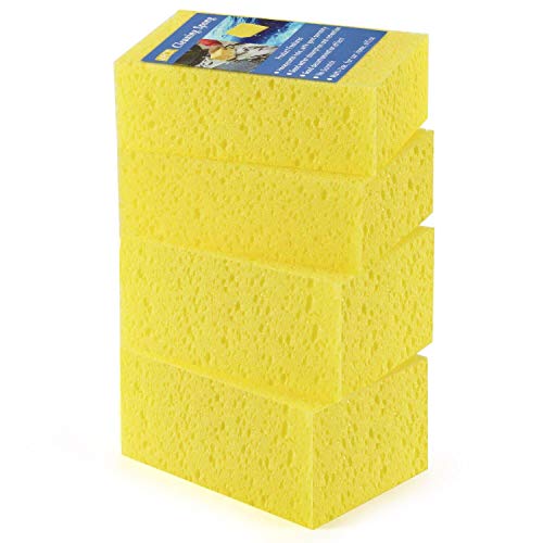 TriPole Car Cleaning Sponge Car Wash Sponge Artifact 4 Pack Non