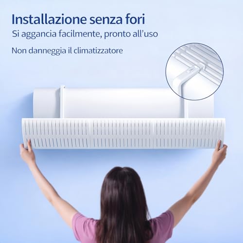 Air Conditioner Deflector, Universal Wind Deflector Anti Direct Blowing, Adjustable Air Conditioning Deflector, Panel Air Conditioner Diverter for Home/Office BANJEKT