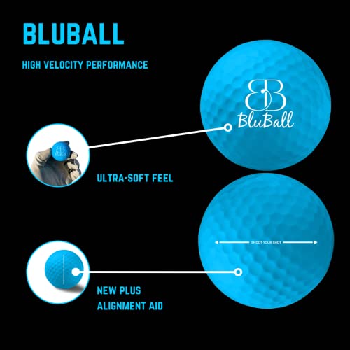 BluBall Distance Plus Golf Balls Made for Low Spin High Speed Golfers
