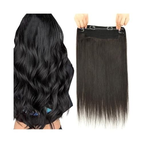 Hair Extensions, Invisible Fish Line Clip Human Hair Extensions 14-20