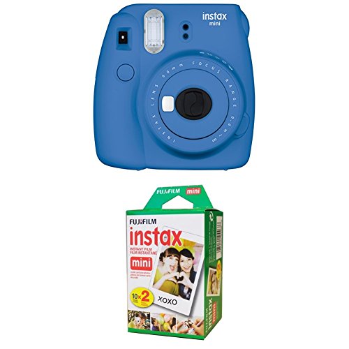 Fujifilm instax mini 9 instant camera - cobalt blue wit…
