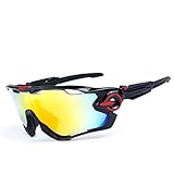 HD Polarised Sports Sunglasses - UV and Impact Protection Glasses With 3 Interchangeable Lenses - Lightweight Anti-glare Waterproof Cycling Running Baseball Driving Sunglasses - Men & Women