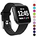 Humenn Bands Compatible with Fitbit Versa/Versa 2/Versa Lite/SE, Silicone Adjustable Replacement Classic Accessory Wristband Fitness Straps for Women Men (Large, A,Black)