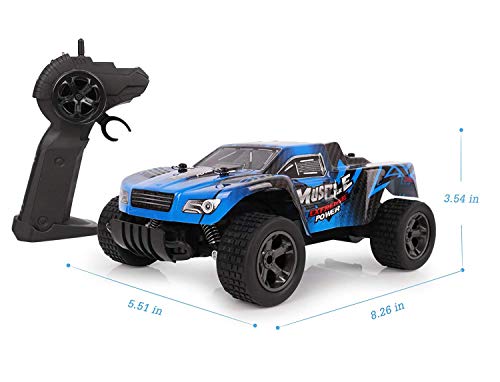 FitMaker RC Car, All Terrain Remote Control High-Speed Telecar, Offroad 2.4Ghz 2WD Remote Control Monster Truck Kids Adults (Normal Type)